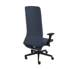 Chaise de bureau ergonomique SMART B NOIR, tissu, avec accoudoirs 3D, mécanisme synchrone, pieds noirs