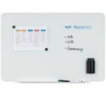 Pizarra vidrio Lago magnetica blanco puro 900X600