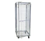 Roll acier zingué 4 ridelles avec porte verrouillable 400 kg 660 x 760 mm