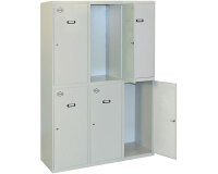 Taquilla monoblock-montada Simon Locker tandem 3/6 300 (900) gris
