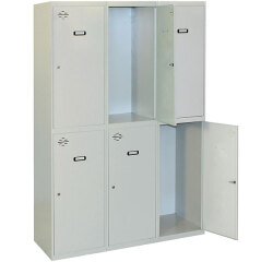 Taquilla monoblock-montada Simon Locker tandem 3/6 300 (900) gris