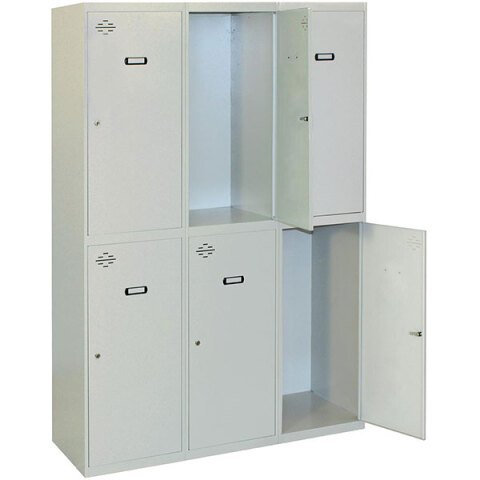 Taquilla monoblock-montada Simon Locker tandem 3/6 300 (900) gris