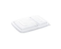 Tapa PP 2 compartimentos transparente - Caja 150 unidades