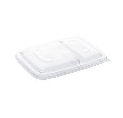 Tapa PP 2 compartimentos transparente - Caja 150 unidades