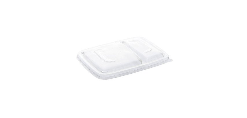 Tapa PP 2 compartimentos transparente - Caja 150 unidades