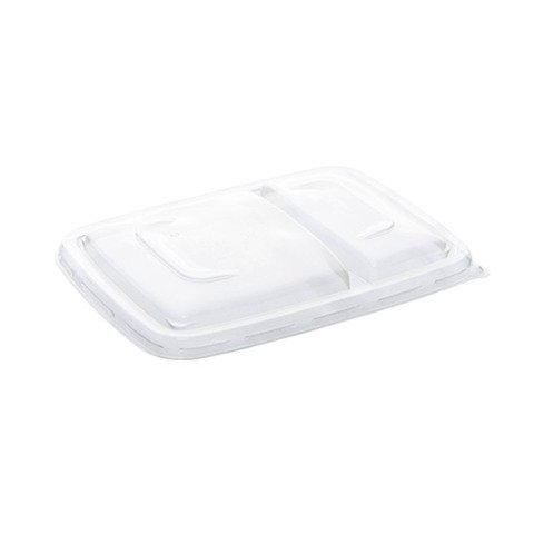 Tapa PP 2 compartimentos transparente - Caja 150 unidades