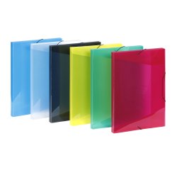 Boîte de classement plastique Viquel Coolbox A3 dos 3 cm couleurs assorties
