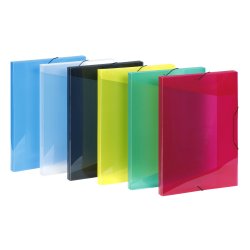 Boîte de classement plastique Viquel Coolbox A3 dos 3 cm couleurs assorties