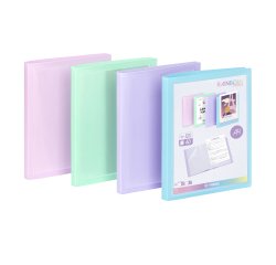 Protège-documents personnalisable 60 pochettes - 120 vues - A4 - polypropylène RAINBOW PASTEL VIQUEL- Coloris assortis