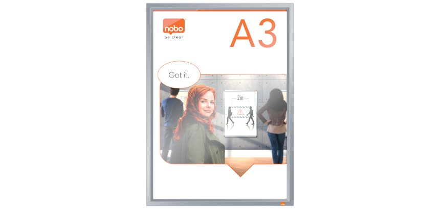 Porta póster Impression Pro con marco de aluminio, A3