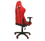 Fauteuil gamer ATALAYA simili cuir noir et rouge