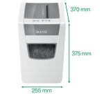 Destructora Leitz IQ Slim Home Office P4, blanco/plata
