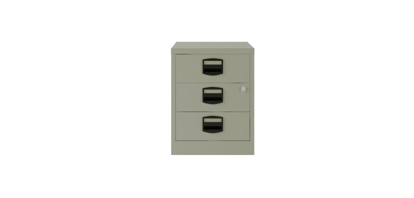 Cajonera móvil monoblock-montada PFAM3S Bisley 3 cajones plano