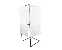 Isoloir 80x80 avec rideau ignifuge