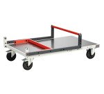 Chariot pliable plateau tôle galvanisée 250 kg 850 x 500 mm roue caoutchouc