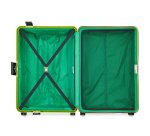 Valise 4 doubles roues 77 cm Color Block Hardside citron