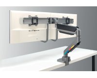 Brazo para dos monitores SmartFit™ con barra transversal y asa