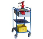 Petite servante 3 plateaux tôle + 1 tiroir 250 kg 635 x 470 mm roue TPE