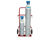 Diable porte-bouteilles acier 200 kg bavette fixe profondeur 160 mm roue caoutchouc