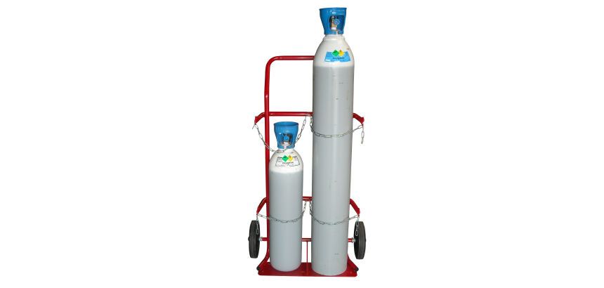 Diable porte-bouteilles acier 200 kg bavette fixe profondeur 160 mm roue caoutchouc