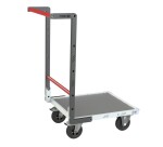 Chariot fixe plateau tôle 250 kg 550 x 500 mm roue caoutchouc Flatpack