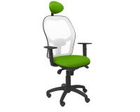 Silla Jorquera malla blanca asiento bali con cabecero fijo
 - Verde fluorescente