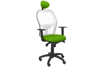 Silla Jorquera malla blanca asiento bali con cabecero fijo
