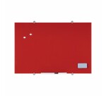 Pizarra vidrio magnetica roja 600X450