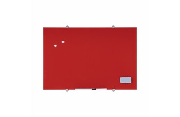Pizarra vidrio magnetica roja 600X450