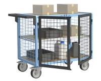 Servante établi équipée, 2 portes grillagées verrouillables, 500 kg