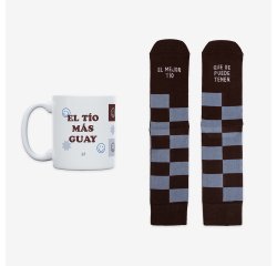 Kit Taza + Calcetines "El mejor tío que se puede tener" Fam Talla 42-46