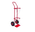 Diable porte-bouteille acier 200 kg bavette fixe profondeur 220 mm roue pneumatique