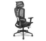 Silla Pro537 traslack malla negra brazos 3D ruedas nailon 60 mm