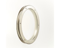 Hublot de porte ovale nickelé mat