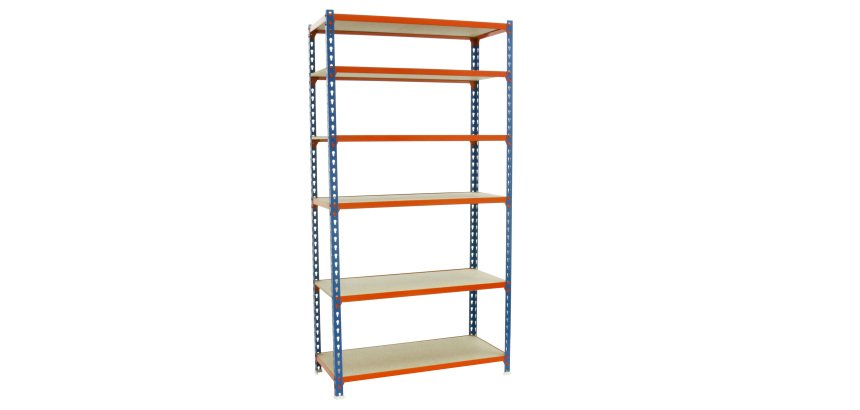 Estantería Simon maderclick mini 6/400 azul/naranja/madera