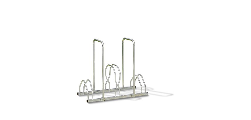 Râtelier 3 vélos avec 2 arceaux pour antivol
