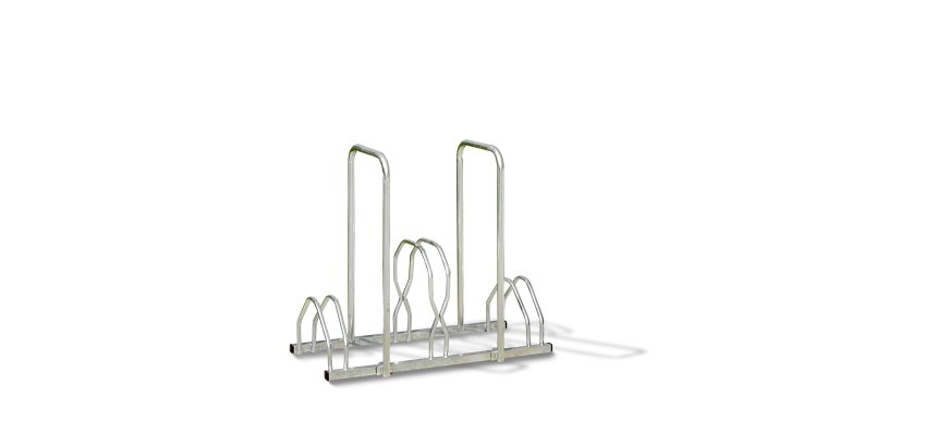 Râtelier 3 vélos avec 2 arceaux pour antivol