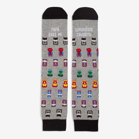 Calcetines "Papá, eres mi súper héroe favorito" talla 42-46