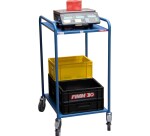 Petite servante 2 plateaux tôle 250 kg 635 x 470 mm roue TPE