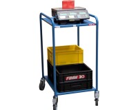 Petite servante 2 plateaux tôle 250 kg 635 x 470 mm roue TPE