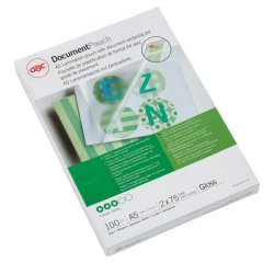 Paquete de 100 fundas de plastificación térmica GBC A5, 2 x 75 micras, brillante