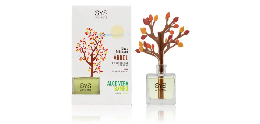 Ambientador Difusor Árbol Aloe Vera-Bambú 90ml SYS