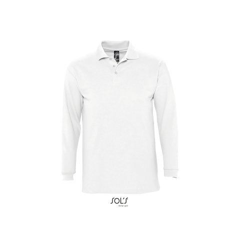 Polo manga larga XL - Blanco