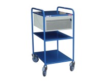 Petite servante 3 plateaux tôle + 1 tiroir 250 kg 635 x 470 mm roue TPE