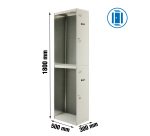 Taquilla continuación desmontada Simon Locker prof. dism. tandem 1/2 300 addi gris