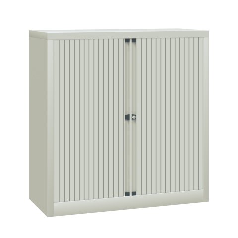 Armario metálico monoblock-montado Bisley EuroTambour Alt 100 cm con persianas - Gris claro RAL 7035