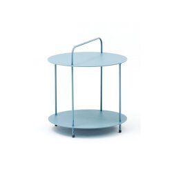 Table d'appoint d'extérieur VINCOU - structure aluminium bleu