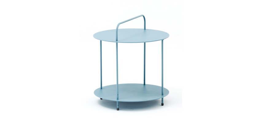 Table d'appoint d'extérieur VINCOU - structure aluminium bleu