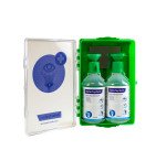 Coffret oculaire mural de 2 flacons de 500 ml de solution oculaire stérile