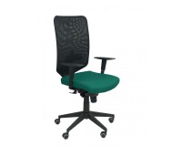 Silla de oficina Ossa negra tapizada
